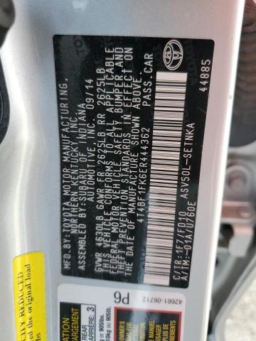 Photo 9 VIN: 4T4BF1FK6ER444362 - TOYOTA CAMRY L 