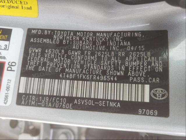 Photo 9 VIN: 4T4BF1FK6FR496544 - TOYOTA CAMRY LE 