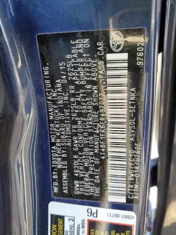 Photo 12 VIN: 4T4BF1FK6FR497077 - TOYOTA CAMRY LE 