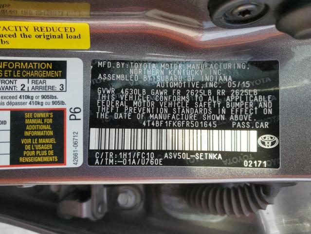 Photo 12 VIN: 4T4BF1FK6FR501645 - TOYOTA CAMRY 