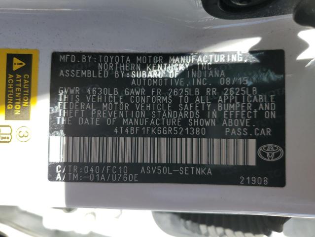 Photo 12 VIN: 4T4BF1FK6GR521380 - TOYOTA CAMRY 