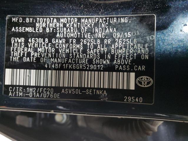 Photo 11 VIN: 4T4BF1FK6GR529012 - TOYOTA CAMRY 