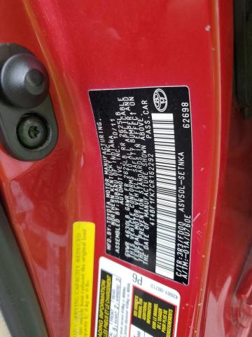 Photo 11 VIN: 4T4BF1FK7CR162292 - TOYOTA CAMRY BASE 