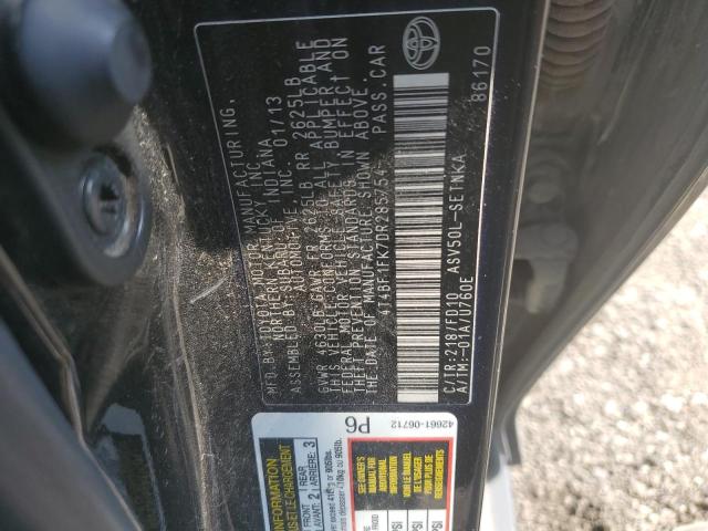 Photo 11 VIN: 4T4BF1FK7DR285754 - TOYOTA CAMRY L 