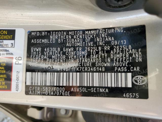 Photo 9 VIN: 4T4BF1FK7ER346148 - TOYOTA CAMRY L 