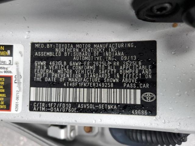 Photo 11 VIN: 4T4BF1FK7ER349258 - TOYOTA CAMRY L 