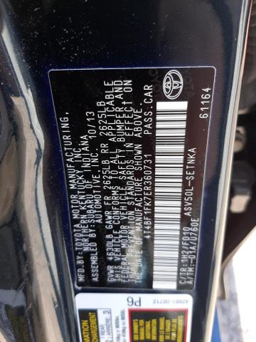 Photo 11 VIN: 4T4BF1FK7ER360731 - TOYOTA CAMRY L 