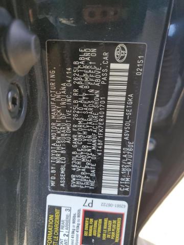 Photo 11 VIN: 4T4BF1FK7ER401701 - TOYOTA CAMRY L 