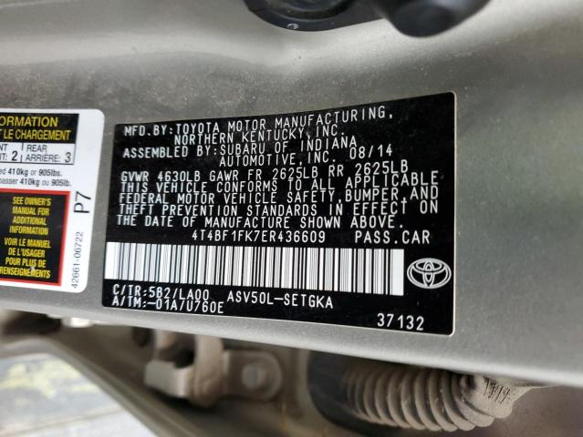 Photo 11 VIN: 4T4BF1FK7ER436609 - TOYOTA CAMRY L 