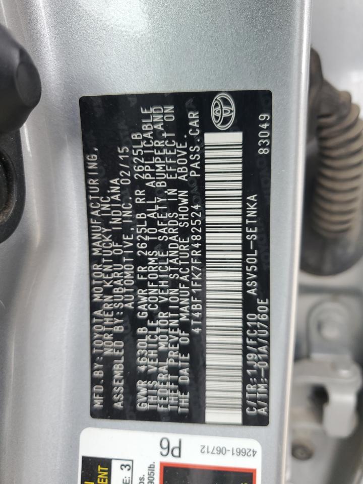 Photo 11 VIN: 4T4BF1FK7FR482524 - TOYOTA CAMRY 