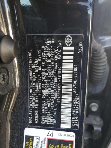 Photo 11 VIN: 4T4BF1FK7FR491840 - TOYOTA CAMRY LE 