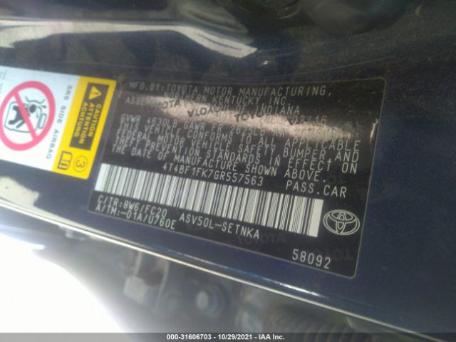 Photo 8 VIN: 4T4BF1FK7GR557563 - TOYOTA CAMRY 