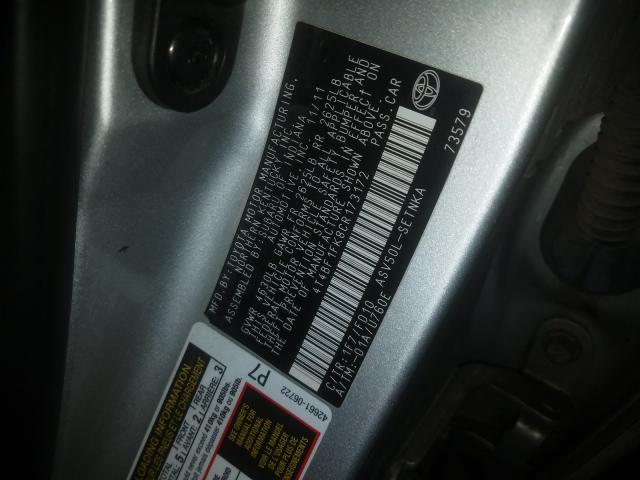 Photo 9 VIN: 4T4BF1FK8CR173172 - TOYOTA CAMRY BASE 