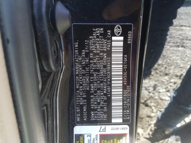 Photo 9 VIN: 4T4BF1FK8CR189453 - TOYOTA CAMRY BASE 