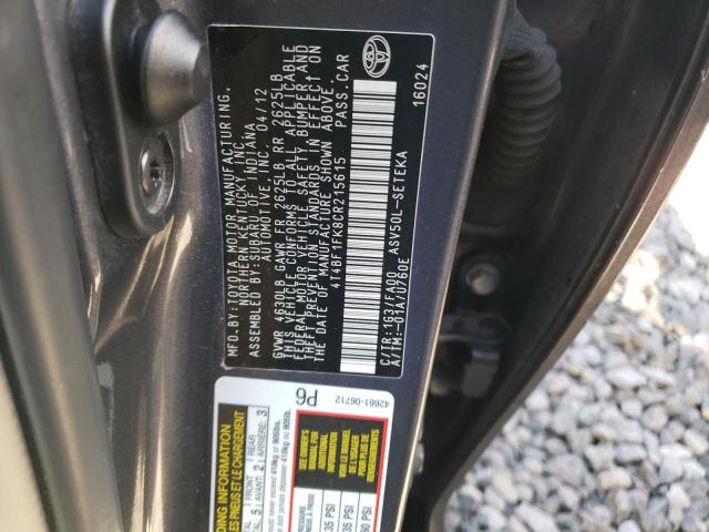 Photo 12 VIN: 4T4BF1FK8CR215615 - TOYOTA CAMRY BASE 