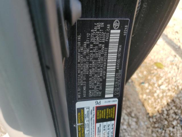 Photo 11 VIN: 4T4BF1FK8CR239932 - TOYOTA CAMRY BASE 