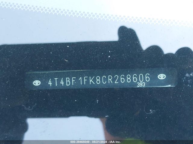 Photo 8 VIN: 4T4BF1FK8CR268606 - TOYOTA CAMRY 