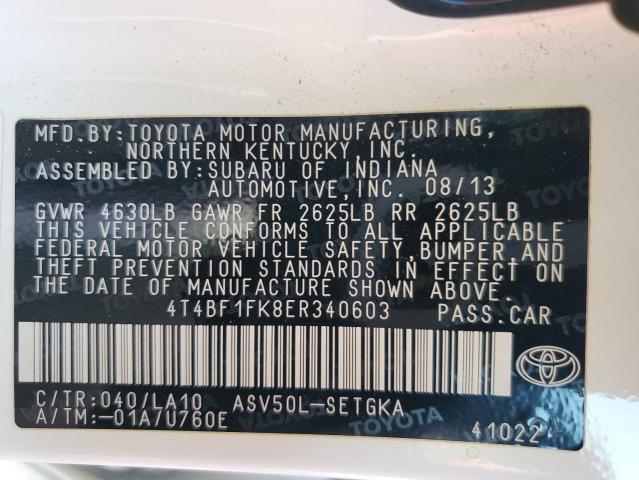 Photo 11 VIN: 4T4BF1FK8ER340603 - TOYOTA CAMRY 