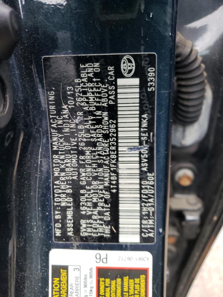 Photo 12 VIN: 4T4BF1FK8ER352962 - TOYOTA CAMRY 