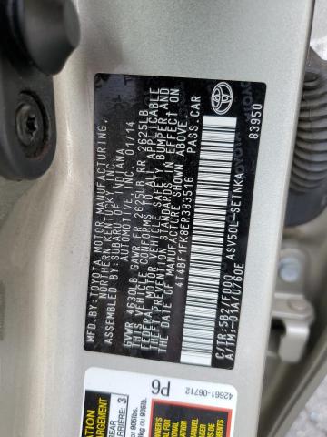 Photo 9 VIN: 4T4BF1FK8ER383516 - TOYOTA CAMRY L 