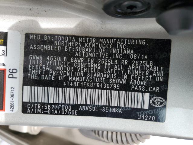 Photo 11 VIN: 4T4BF1FK8ER430799 - TOYOTA CAMRY 