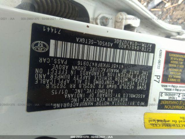 Photo 8 VIN: 4T4BF1FK8FR470916 - TOYOTA CAMRY 