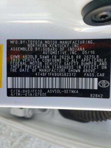 Photo 9 VIN: 4T4BF1FK8GR582312 - TOYOTA CAMRY LE 