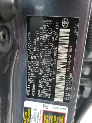 Photo 11 VIN: 4T4BF1FK9CR230026 - TOYOTA CAMRY 