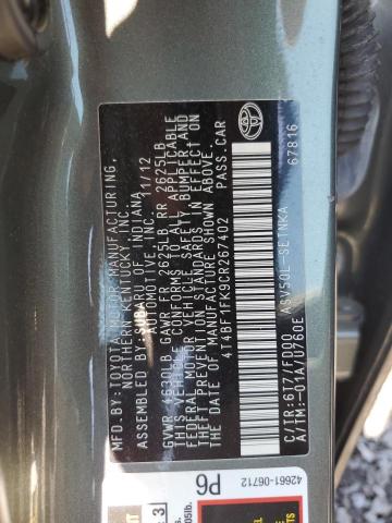 Photo 12 VIN: 4T4BF1FK9CR267402 - TOYOTA CAMRY 