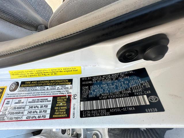 Photo 9 VIN: 4T4BF1FK9CR269523 - TOYOTA CAMRY 