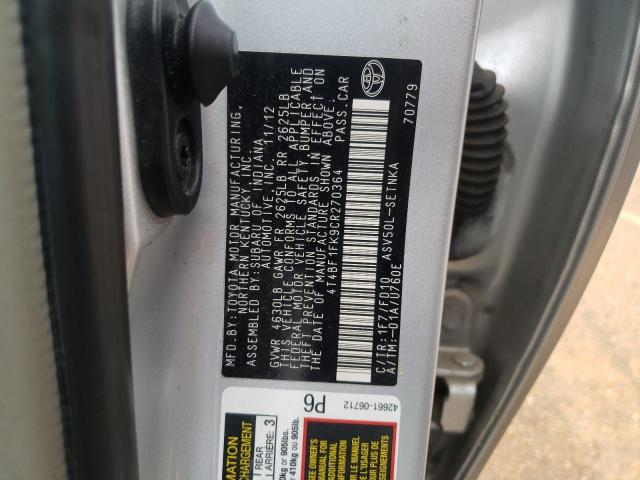 Photo 11 VIN: 4T4BF1FK9CR270364 - TOYOTA CAMRY BASE 