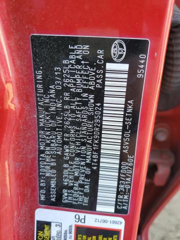 Photo 11 VIN: 4T4BF1FK9DR295024 - TOYOTA CAMRY L 