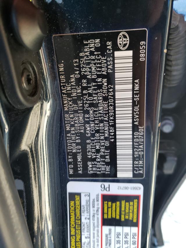 Photo 9 VIN: 4T4BF1FK9DR307642 - TOYOTA CAMRY L 