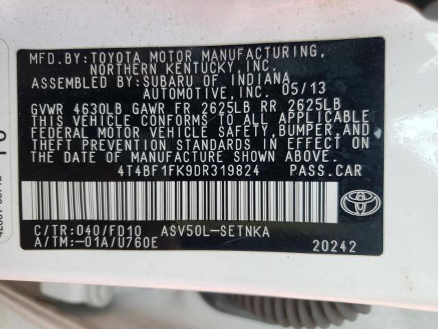 Photo 9 VIN: 4T4BF1FK9DR319824 - TOYOTA CAMRY L 