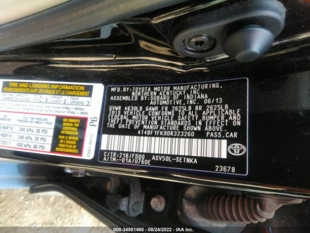 Photo 8 VIN: 4T4BF1FK9DR323260 - TOYOTA CAMRY 