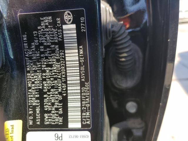 Photo 11 VIN: 4T4BF1FK9DR327292 - TOYOTA CAMRY L 