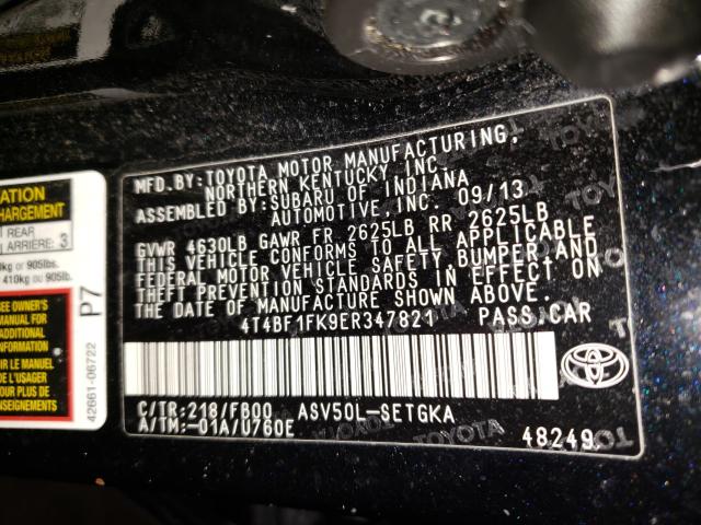 Photo 9 VIN: 4T4BF1FK9ER347821 - TOYOTA CAMRY L 