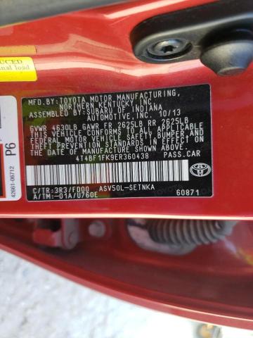 Photo 9 VIN: 4T4BF1FK9ER360438 - TOYOTA CAMRY L 