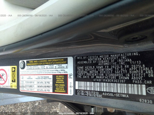 Photo 8 VIN: 4T4BF1FK9ER362397 - TOYOTA CAMRY 