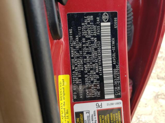 Photo 11 VIN: 4T4BF1FK9ER365252 - TOYOTA CAMRY L 