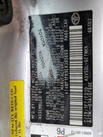 Photo 12 VIN: 4T4BF1FK9ER365669 - TOYOTA CAMRY 