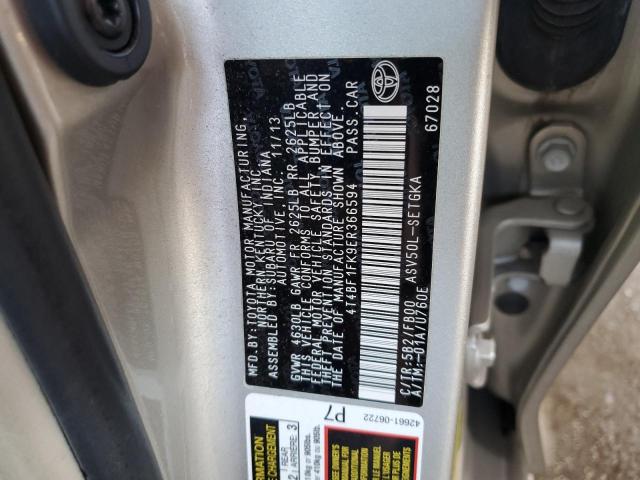 Photo 12 VIN: 4T4BF1FK9ER366594 - TOYOTA CAMRY L 