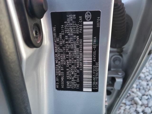 Photo 9 VIN: 4T4BF1FK9ER400260 - TOYOTA CAMRY L 