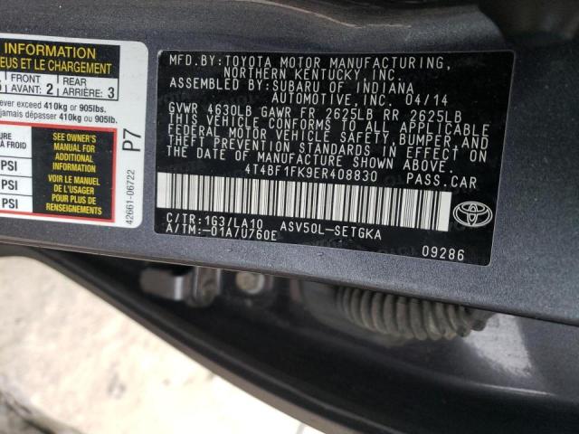 Photo 9 VIN: 4T4BF1FK9ER408830 - TOYOTA CAMRY L 