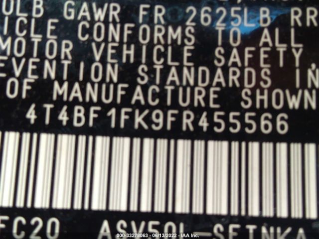 Photo 8 VIN: 4T4BF1FK9FR455566 - TOYOTA CAMRY 