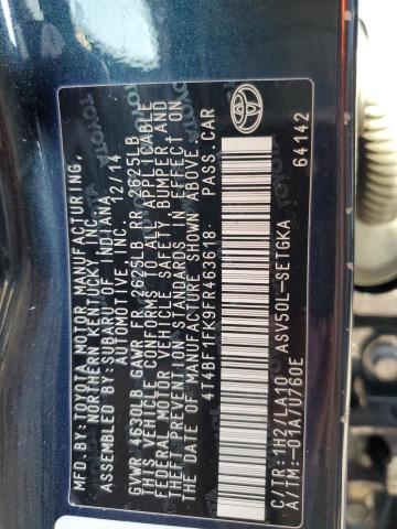 Photo 11 VIN: 4T4BF1FK9FR463618 - TOYOTA CAMRY LE 