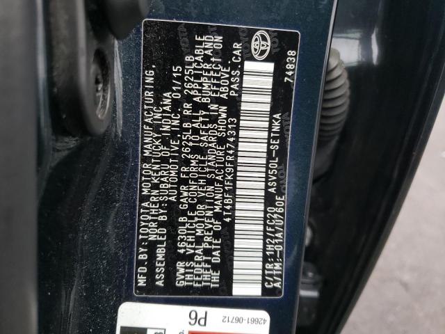 Photo 9 VIN: 4T4BF1FK9FR474313 - TOYOTA CAMRY LE 