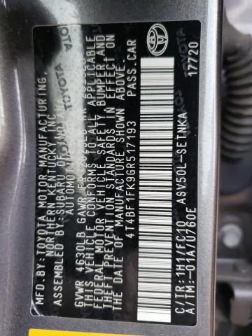 Photo 12 VIN: 4T4BF1FK9GR517193 - TOYOTA CAMRY LE 