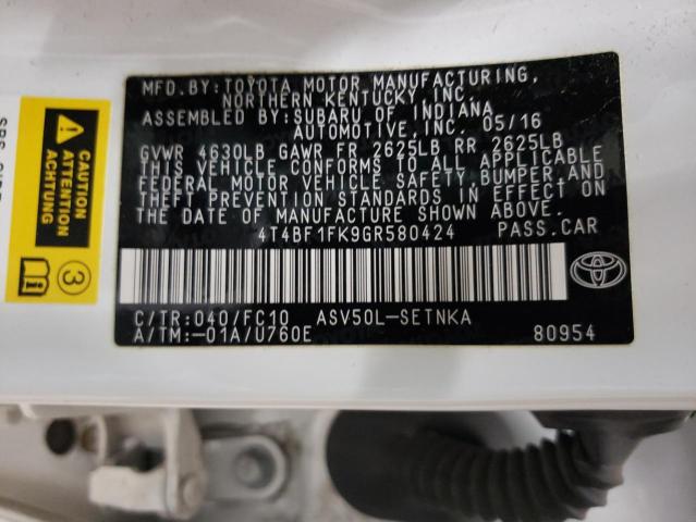 Photo 11 VIN: 4T4BF1FK9GR580424 - TOYOTA CAMRY LE 