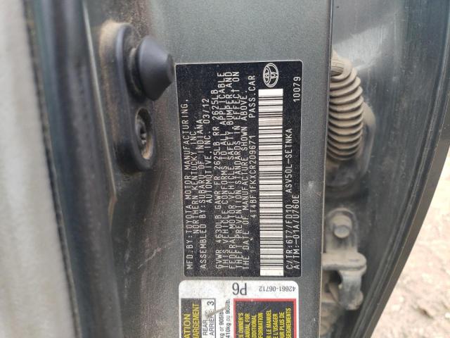 Photo 11 VIN: 4T4BF1FKXCR209671 - TOYOTA CAMRY BASE 